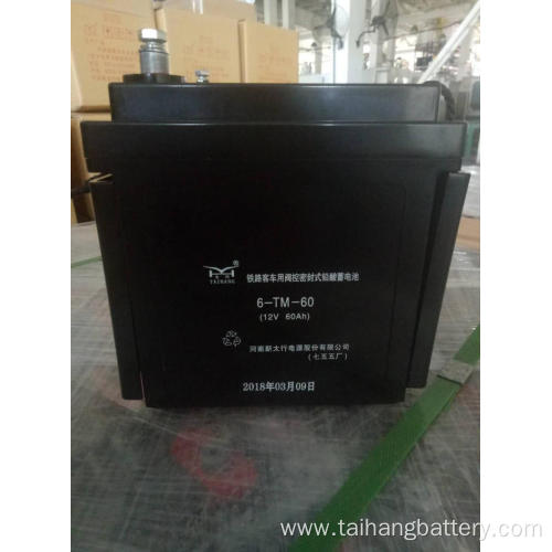 6-TM-60 VRLA lead acid battery for railway